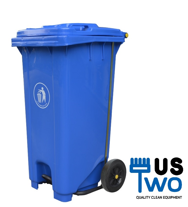 ถังขยะเท้าเหยียบ พร้อมล้อเข็น 120 ลิตร