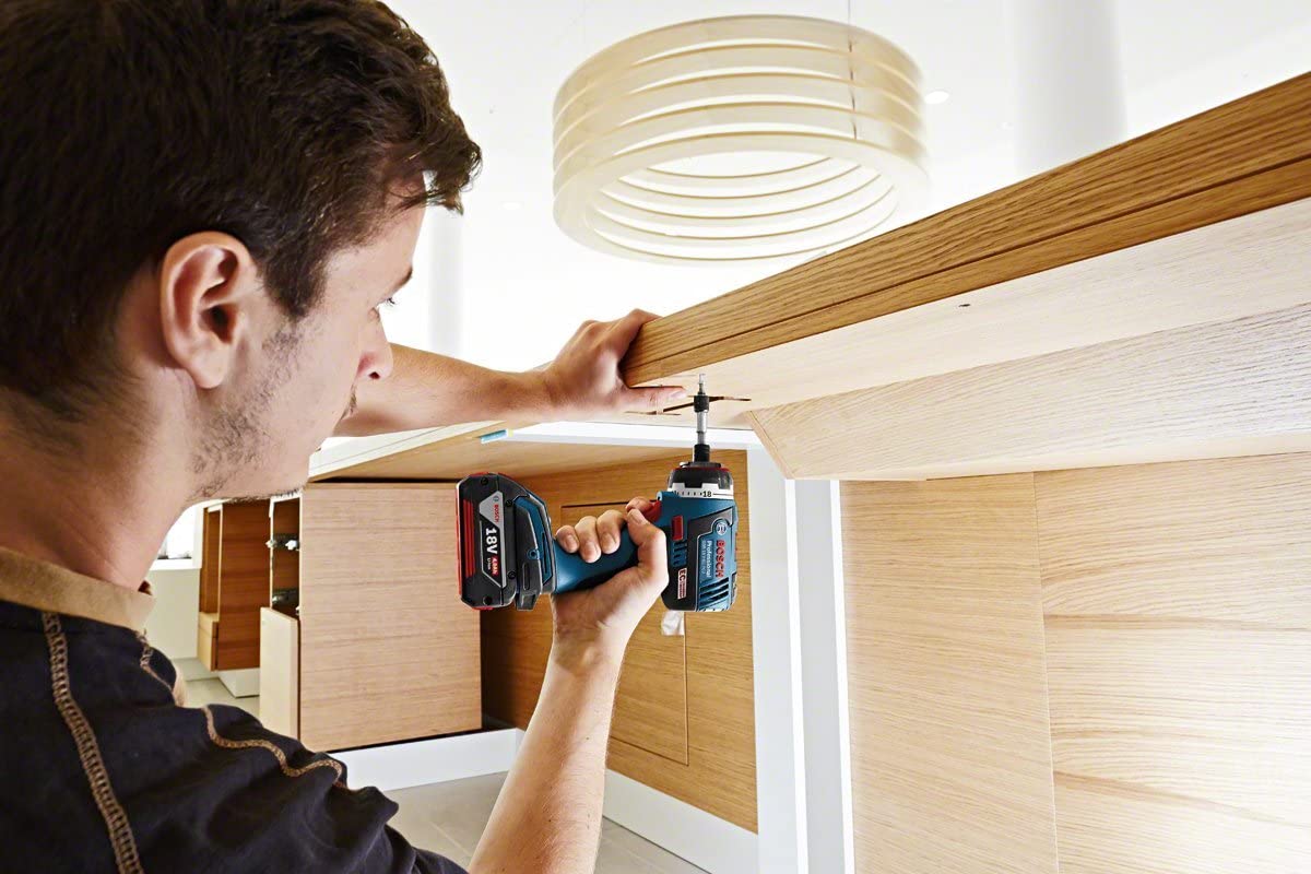 BOSCH GSR 18 V-EC FC2 - 18V Cordless Drill Driver with 2x 4.0 Ah batteries and charger - สว่านไขควงไร้สาย 18V. (แบต 4.0 Ah x 2ก้อน และแท่นชาร์จ รุ่น GSR 18V-EC FC2 - 06019E1170