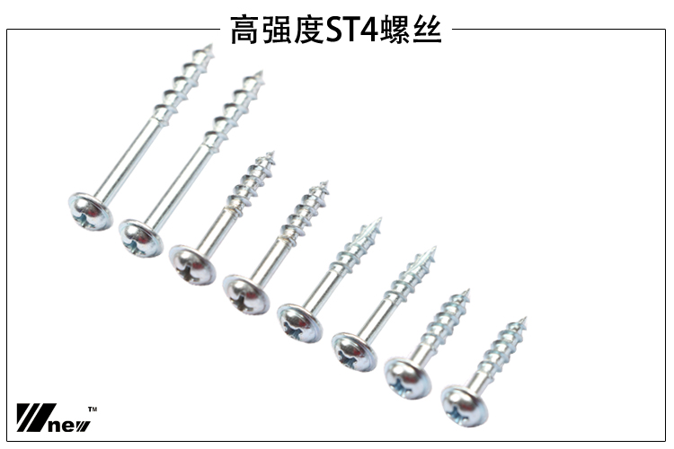 Wnew 100pcs. Pocket-Hole Screws - สกรูสำหรับใช้กับจิ๊กเจาะเอีย จำนวน 100 ตัว (ขนาดเรียงตามความยาว)