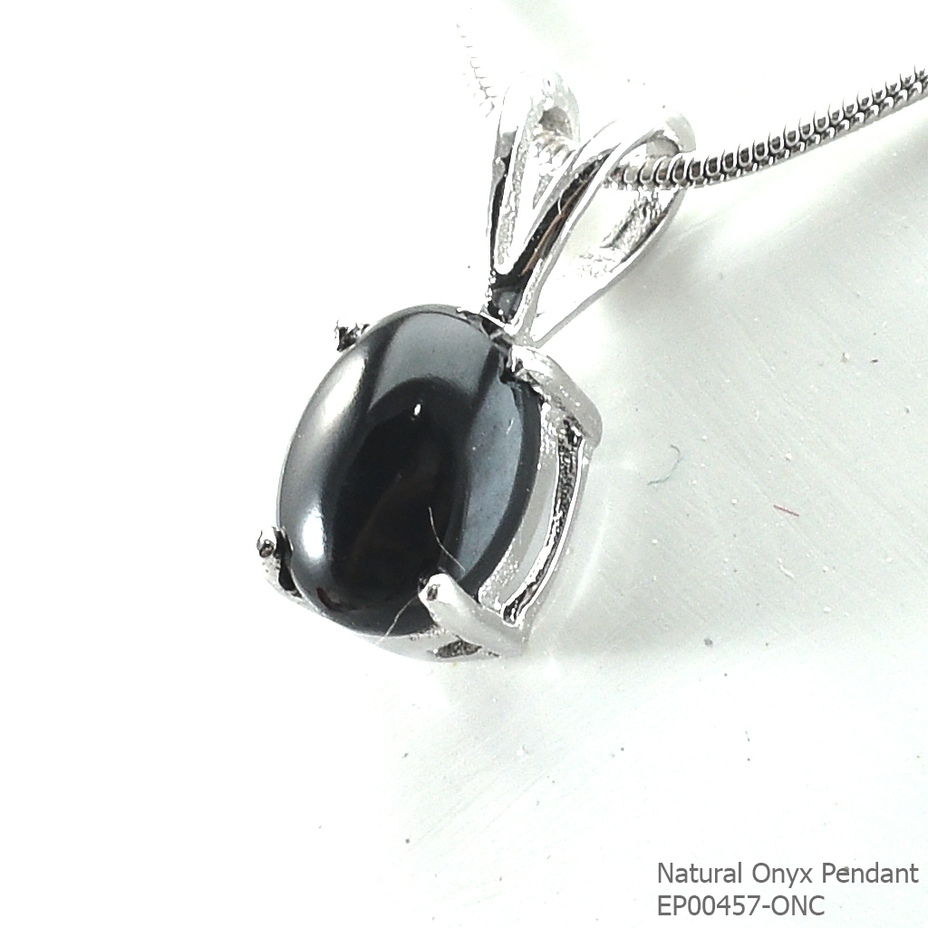 จี้เงินแท้ ฝังพลอย Onyx นิลแท้