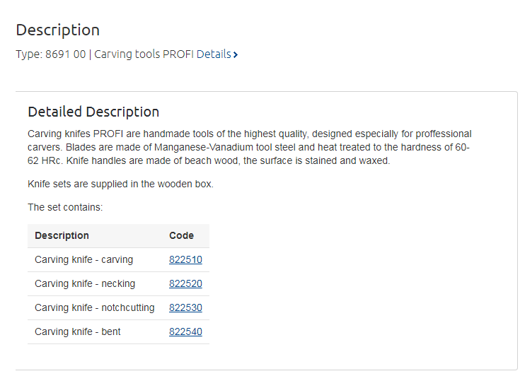 NAREX 869100 set of carving Knives, WOOD LINE PROFI ชุดมีดแกะสลัก (Made in Czech Republic)