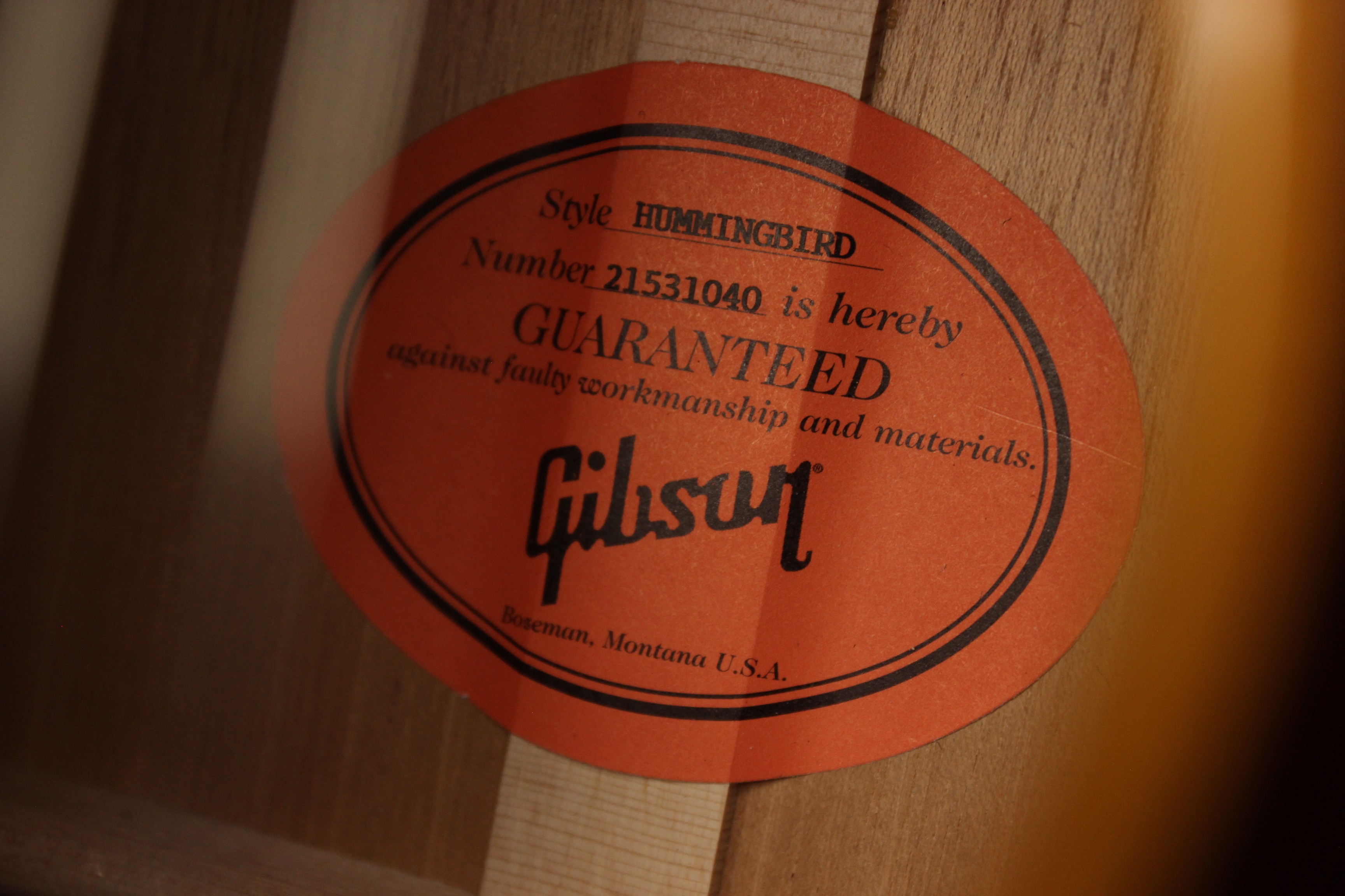 Gibson Hummingbird Acoustic