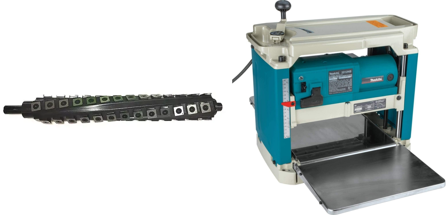 SIT TOOL LC03305 - Helical Cutter Head for MAKITA 2012NB Planer/Thicknesser - ชุดเพลาใบมีดเม็ดคาร์ไบด์คมเกลียว helical เฉือนไม้ SIT TOOL รุ่น LC03305 สำหรับเครื่องรีด มากีต้า รุ่น 2012NB *(สินค้าสั่งซื้อล่วงหน้า Pre-Order)