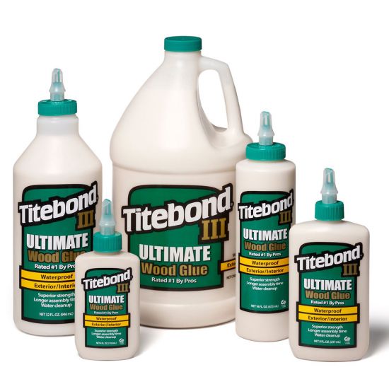 TITEBOND III Ultimate Wood Glue - สุดยอดกาวงานไม้กันน้ำ ขนาดบรรจุ 4, 8, 16, 32 ออนซ์ และ 1 US Gal (118, 237, 473, 946 และ 3800 มล.) U.S.A.