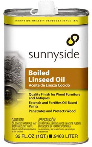 SUNNYSIDE Boiled Linseed Oil, 32oz. (947mL) and 1 Gallon (3.785 Liters) - น้ำมันลินสีดชนิดผ่านกรรมวิธีต้มด้วยลมร้อนสำหรับงานไม้ ขนาด 947 มล.และขนาด 1 แกลลอน (3.785 ลิตร) (สินค้าสั่งซื้อล่วงหน้า Pre-Order)