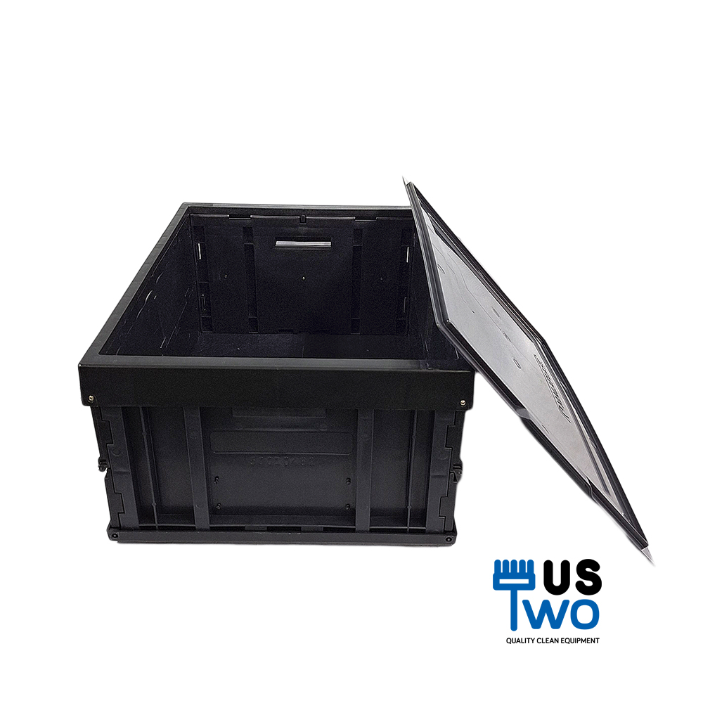 ลังพับทึบ สีดำ