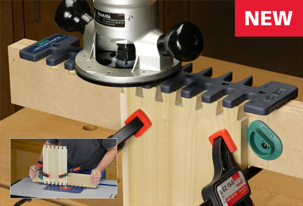 LEIGH TD330-B Through Dovetail Jig with Bosch Guide Bushing Adapter - จิ๊กทำเดือยหางเหยี่ยวแบบทะลุบนโต๊ะงานไม้ หรือโต๊ะเร้าเตอร์ พร้อม Guide Bushing Adapter สำหรับเร้าเตอร์บ็อช(Made in Canada)