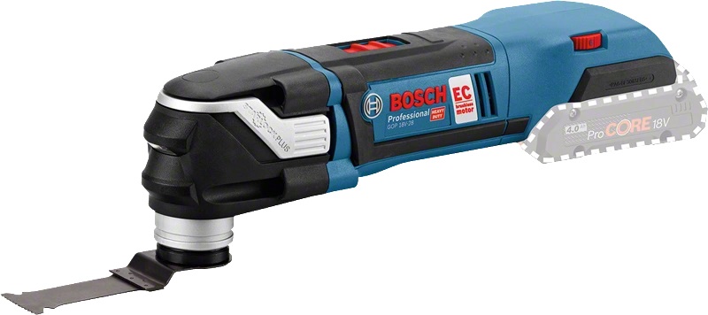 BOSCH GOP 18V-28 - 18V Cordless Multi-Function Tool (Tool only, without battery and charger) - เครื่องตัดอเนกประสงค์ไร้สาย ใช้แบตเตอรี่ 18 โวล์ท เครื่องเปล่า ไม่มีแบตเตอรี่ ไม่มีแท่นชาร์จ Bosch รุ่น GOP 18V-28 - 06018B6002