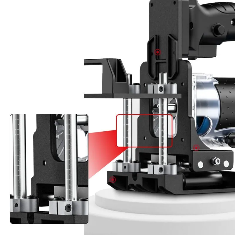 WNEW WN-DF500 - Basic Loose Tenon (Domino) or Invisible Fastener Opening Punching for Trimmer - ชุดช่วยเจาะเดือย Domino หรือเซาะร่องสำหรับฝังอุปกรณ์ฮาร์ดแวร์ชนิดหลบในรุ่นมาตรฐาน Wnew WN-DF500 ใช้ร่วมกับทริมเมอร์