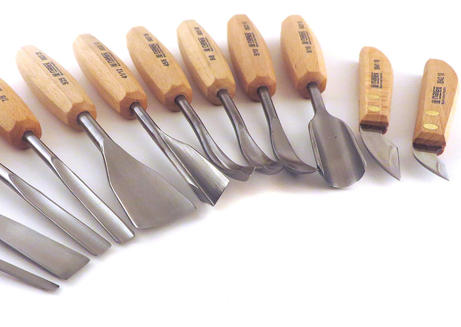 NAREX 894850 - Set of Carving Chisels in Wooden Box 12pcs, WOOD LINE STANDARD ชุดสิ่วสลักไม้ชุดใหญ่ 12 ชิ้น (Made in Czech Republic)