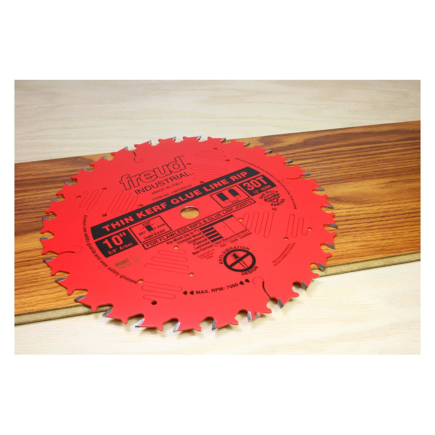 FREUD LM75R010 10" x 30T Industrial Thin Kerf Glue Line Ripping Blade -ใบเลื่อยโต๊ะเลื่อยแบบบาง สำหรับตัดตามเสี้ยนไม้ (U.S.A.)