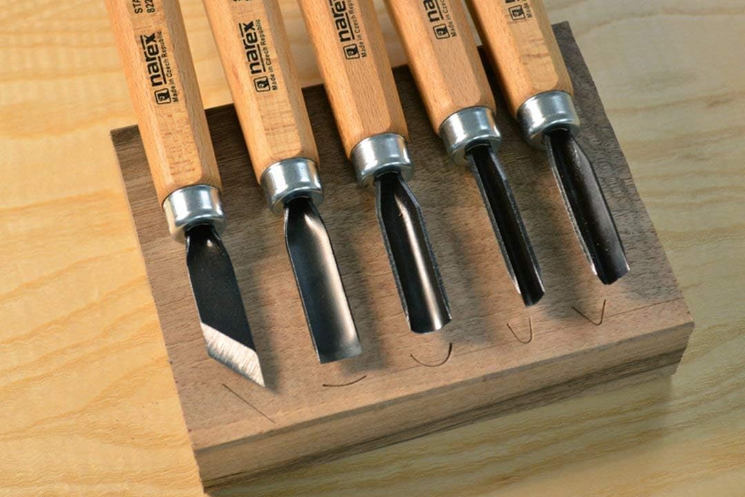 NAREX 869200 - Wood Carving Chisel 5-piece Set ชุดสิ่วแกะสลัก 5 ชิ้นของ NAREX