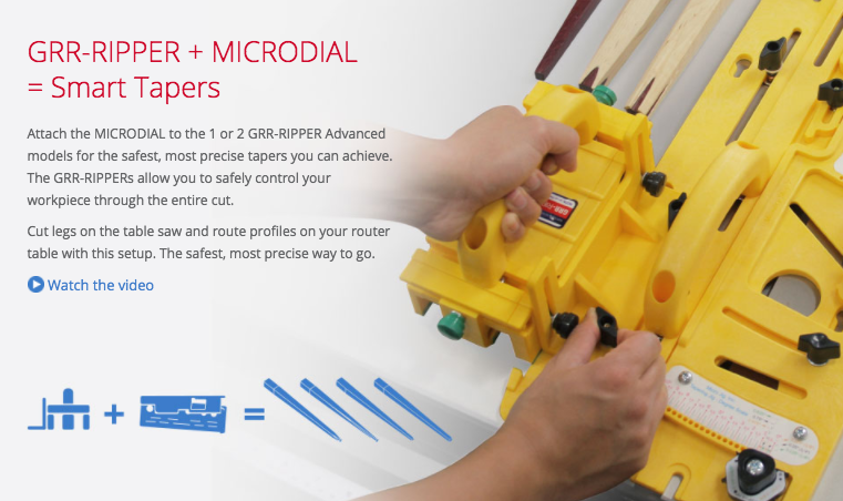 MICROJIG TJ-5000 MicroDial Taper Jig - จิ๊กช่วยในการตัดเอียงงานไม้ (Made in U.S.A.)