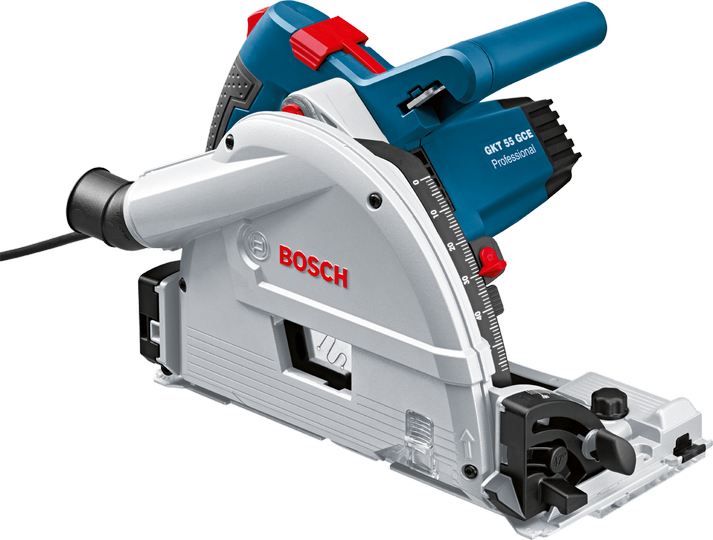 BOSCH GKT 55 GCE Plunge Track Saw without rail - เลื่อยรางบ็อชตัวเปล่าพร้อมกล่องใส่เลื่อย L-Boxx (ไม่รวมราง) - 0601675000
