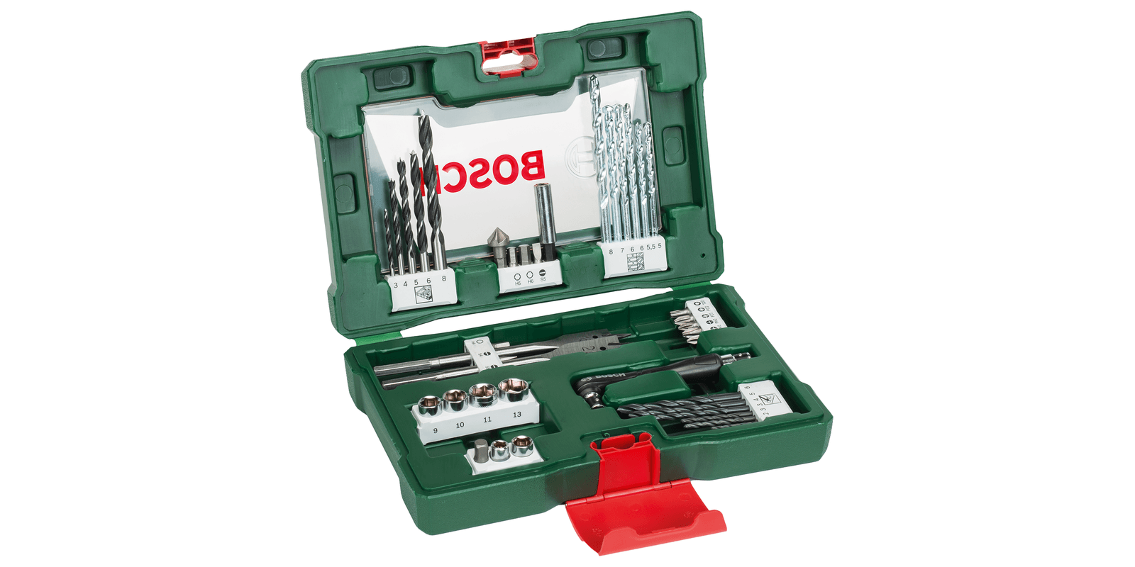 BOSCH 2607017316 V-Line Drill- and Screwdriver Bit Set 41 pieces with angle driver - อุปกรณ์เสริม Bosch V-line 41 ชิ้น - 2607017316