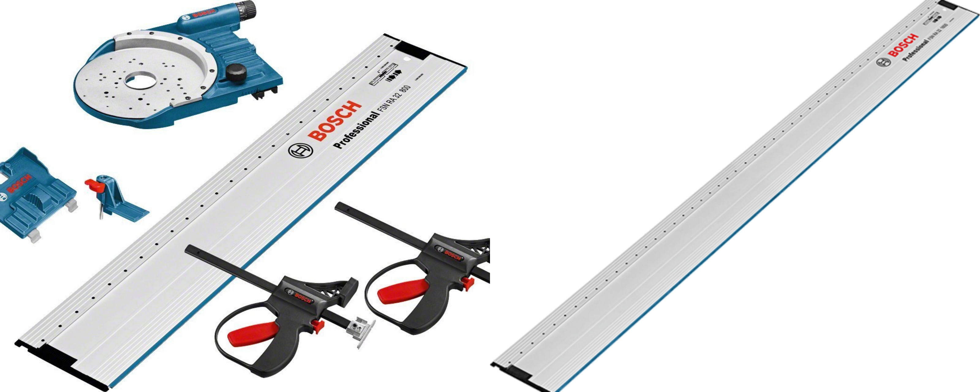 Bosch FSN OFA 32 KIT 800 + RA32 1600 (ชุดใช้งานเร้าเตอร์กับระบบมาตรฐาน 32 พร้อมราง RA32 800 ยาว 800 มม. และ RA32 1600 ยาว 1600 มม. ขนาดละ 1 เส้น)*