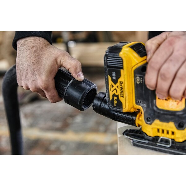 DEWALT DCW200N 18V XR Brushless 1/4 Sheet Palm Sander (Tool only, without battery and charger) - เครื่องขัดกระดาษทรายสี่เหลี่ยมไร้สาย ดีวอล์ท รุ่น DCW200N (ไม่มีแบตเตอรี่ ไม่มีแท่นชาร์จ)