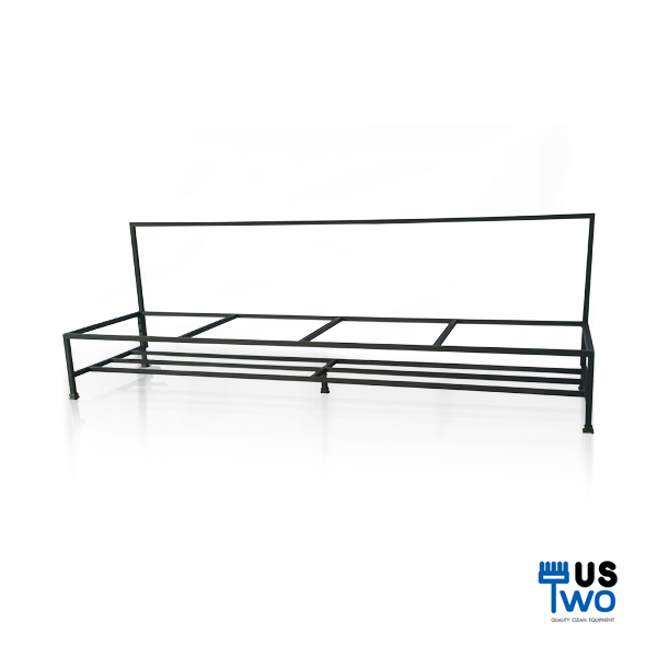 โครงเหล็กวางถังขยะใหญ่ 4 ช่อง สำหรับถัง 240 ลิตร