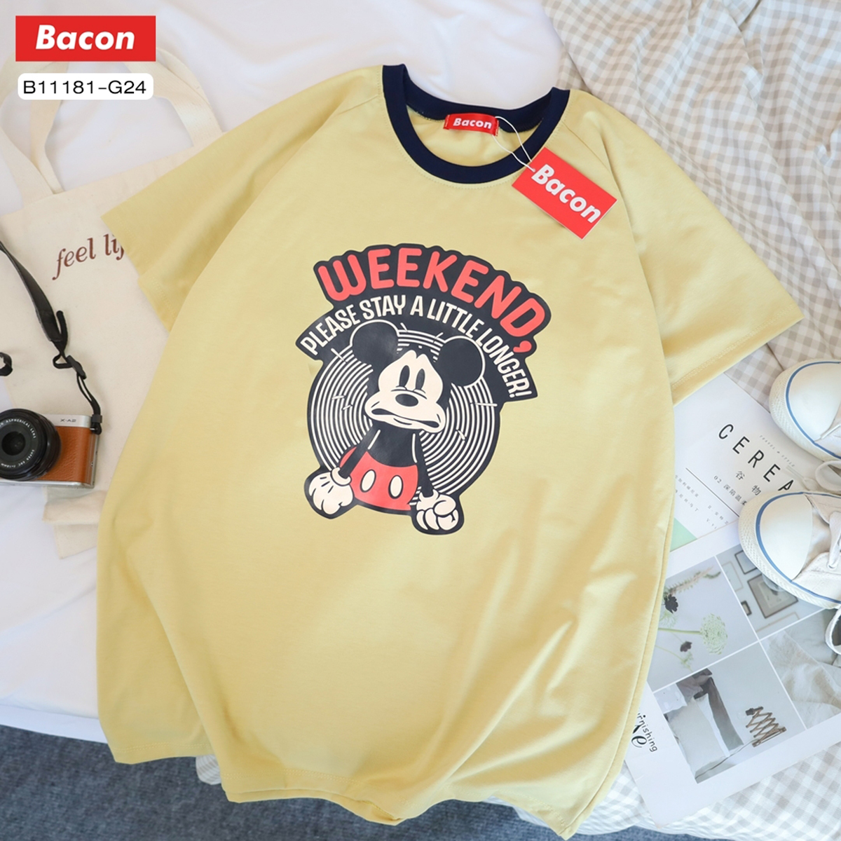 เสื้อยืดมิกกี้เมาส์ วินเทจ Mickey Mouse ทรงเสื้อ UNISEX ลายน่ารัก เสื้อโอเวอร์ไซส์ Oversize