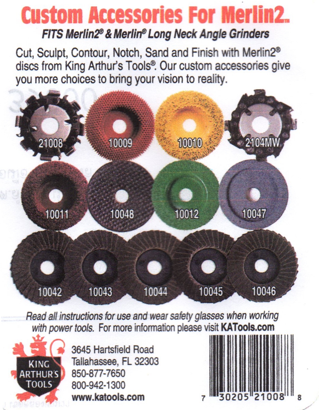 King Arthur's Tools - 2" Tungsten Carbide Medium Disc (50mm) - จานขัดไม้คาร์ไบด์ชนิดหยาบปานกลาง ขนาด 50 มม (2 นิ้ว) (Made in U.S.A)