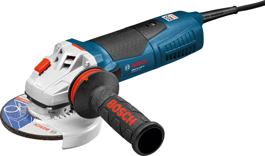 BOSCH GWS 15-125 CI Angle Grinder - ลูกหมูขนาด 5 นิ้วที่มีระบบป้องกันการดีดกลับ - 0601795003