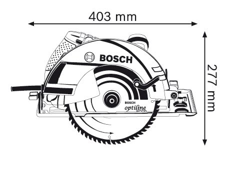 BOSCH GKS 235 Turbo เลื่อยวงเดือน 9 นิ้ว BOSCH รุ่น GKS 235 Turbo (2050 วัตต์) - 06015A20K0