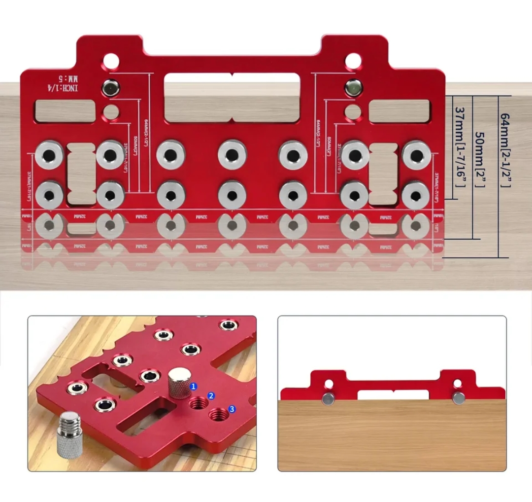 SIT TOOL SIT-KHI3220 Cabinet Hardware Jig and Shelf Pin Jig - จิ๊กสำหรับติดตั้งมือจับ ปุ่มดึง ลิ้นชัก ประตูตู้ และ จิ๊กเจาะรูติดตั้งปุ่มรับชั้นในตู้ SIT TOOL รุ่น SIT-KHI3220