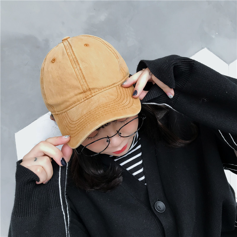 หมวกแก๊ปผ้ายีนส์ฟอก หมวกผ้าฟอกทรงสวย