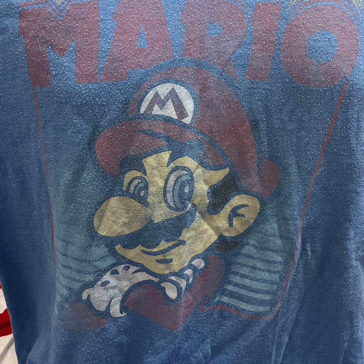 เสื้อยืดวินเทจมือสอง Vintage T-Shirt ลายการ์ตูน Super Mario Bros ซูเปอร์มาริโอ้ มือสอง