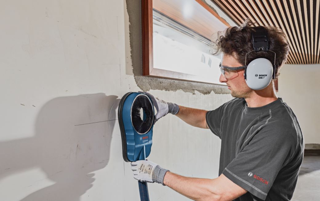 BOSCH GDE 162 - หัวดูฝุ่น สำหรับงานเจาะด้วยดอกขนาดใหญ่ และดอกโฮลซอว์ BOSCH รุ่น GDE 162 - 1600A001G8