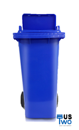 ถังขยะใหญ่ พร้อมล้อเข็น 240 ลิตร ฝา 1 ช่องทิ้ง ไม่มีสกรีน