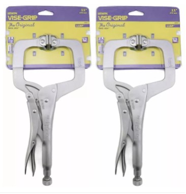 IRWIN VISE-GRIP 11SP Locking C-Clamp, 11-inch (2-piece set)- คีมล็อค ซีแคล้มป์ ขนาด 11 นิ้ว (2 อัน)