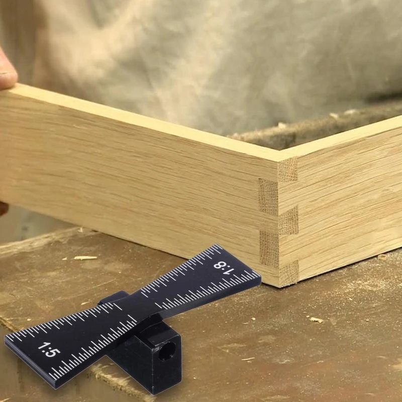 SIT Tool Dovetail Marker Wood Joints Gauge Tool with Scale 1:5 and 1:8 - ตัวเกจช่วยขีดเส้นสำหรับตัดเดือยหางเหยี่ยวด้วยเลื่อยมือให้เที่ยงตรงในการตัด