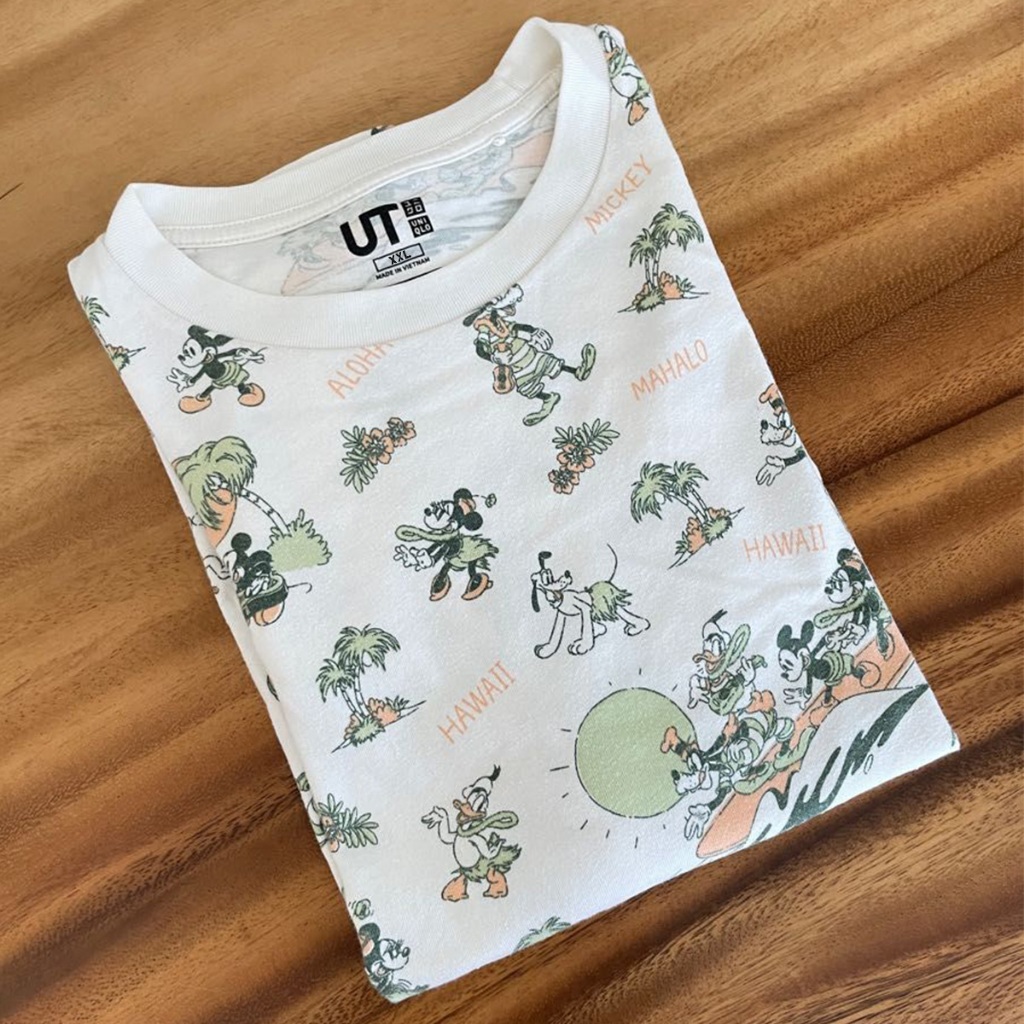 เสื้อยืดวินเทจมือสอง Vintage T-Shirt เสื้อยืดมิกกี้เมาส์ วินเทจ Mickey Mouse งานป้าย Uniqlo