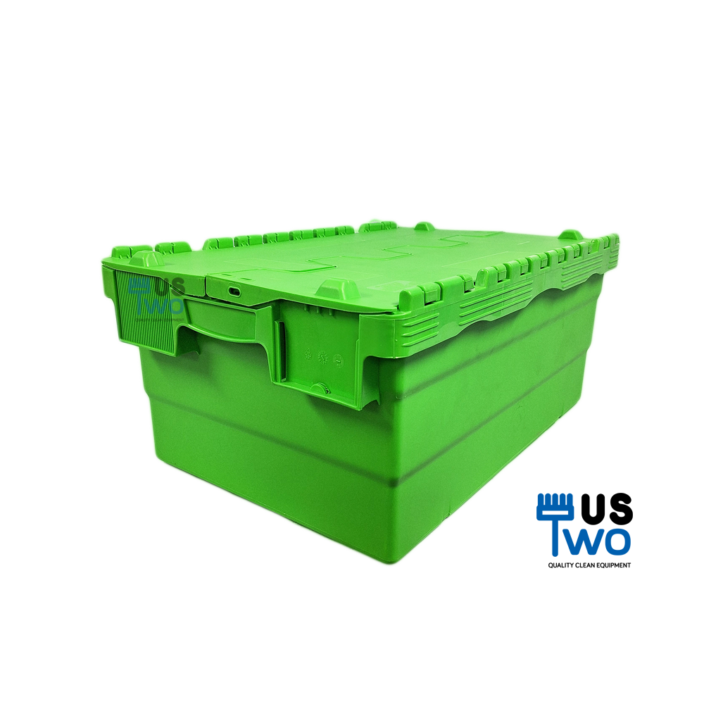 ลังพลาสติกทึบ ฝาพับคู่เตี้ย 42 ลิตร