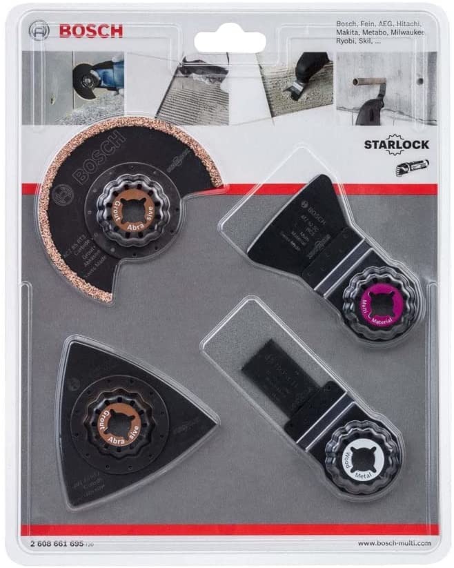 BOSCH 2608661695 Tiling Set (4 Piece) - ชุดใบสำหรับงานกระเบื้อง ใช้กับเครื่องมืออเนกประสงค์ได้ทุกยี่ห้อ - 2608661695