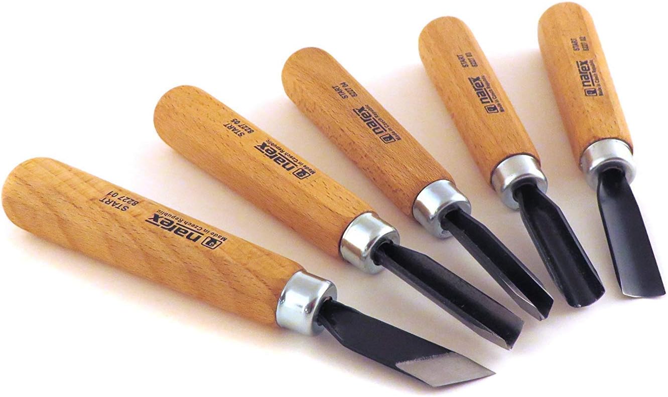 NAREX 869200 - Wood Carving Chisel 5-piece Set ชุดสิ่วแกะสลัก 5 ชิ้นของ NAREX