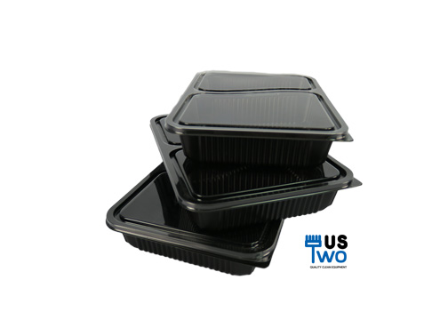 กล่องอาหาร2ช่อง 1000ml. Food Grade