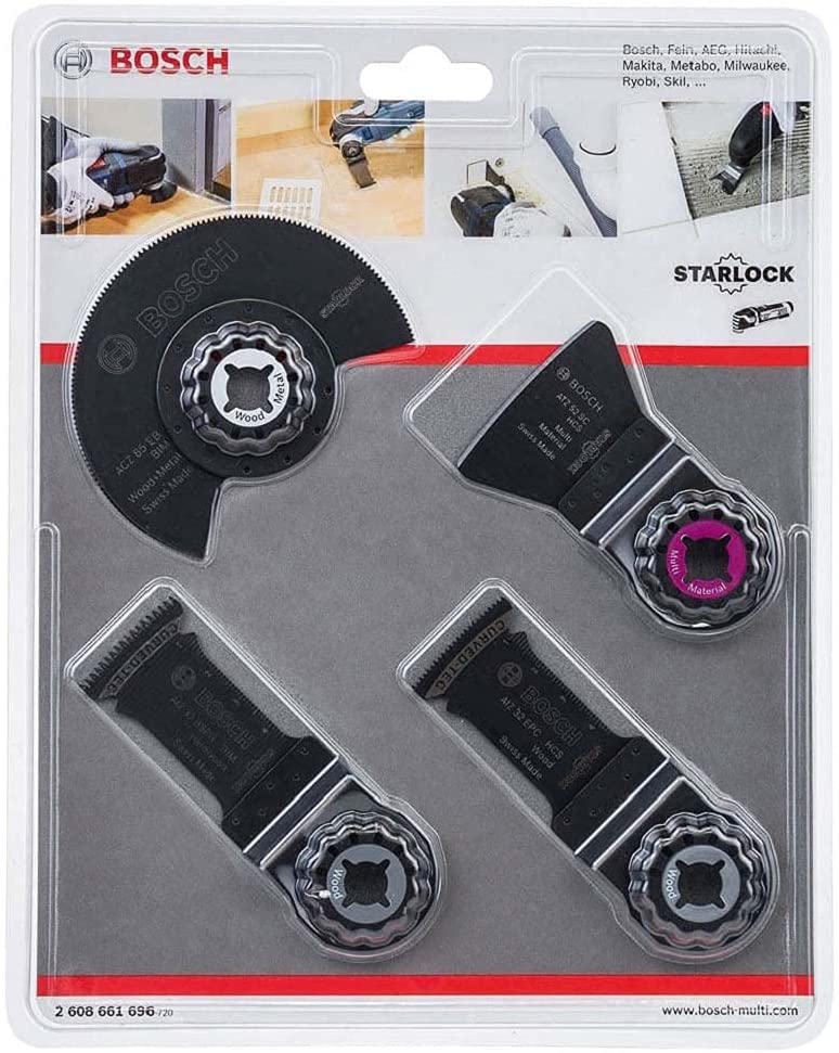 BOSCH 2608661696 Flooring and Installation set (4 Piece) - ชุดใบสำหรับงานพื้น ใช้กับเครื่องมืออเนกประสงค์ ได้ทุกยี่ห้อ - 2608661696
