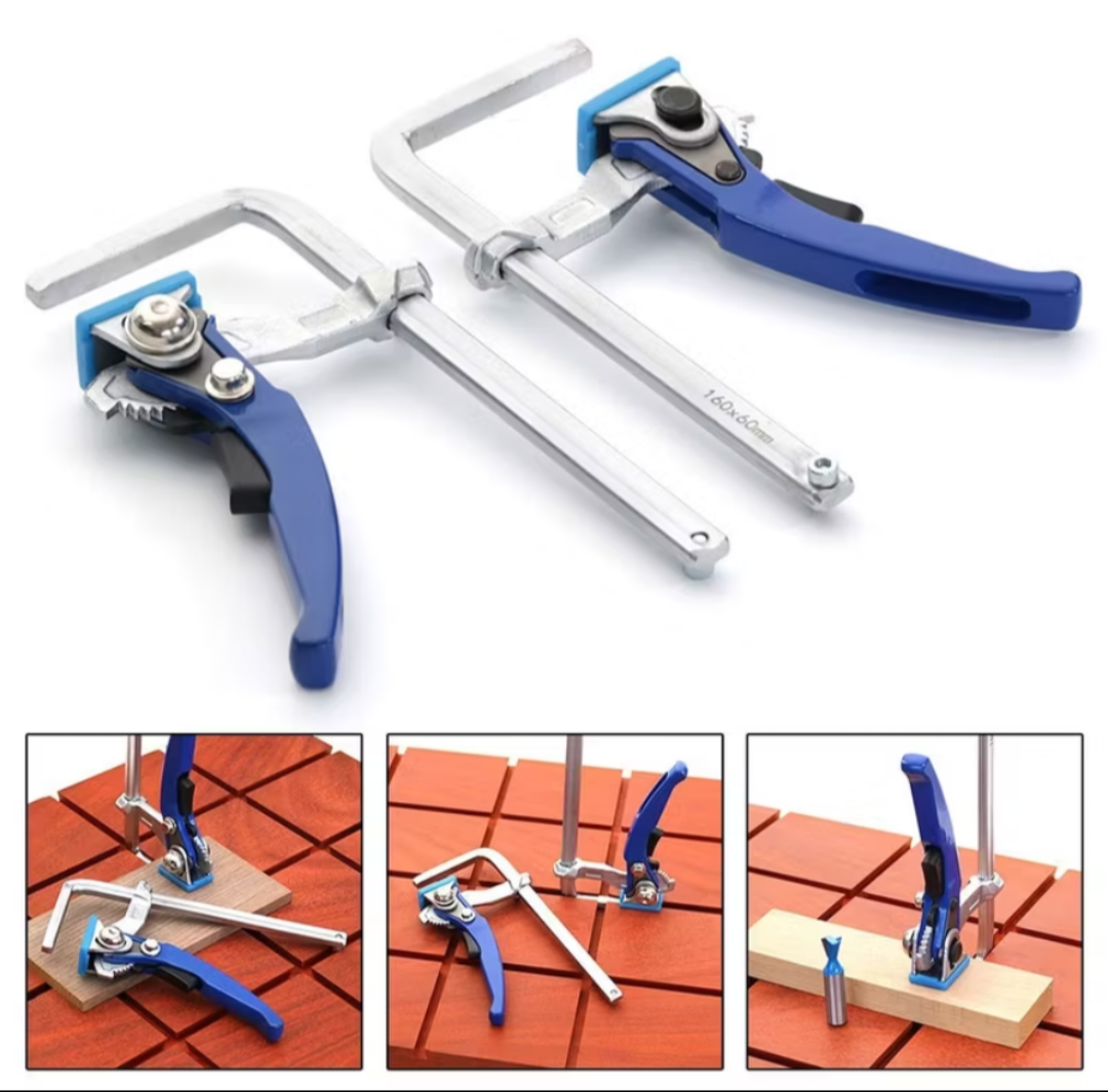SIT TOOL SIT-625K2 160x60mm Quick Release Ratchet Dovetail Clamp Set (2pcs. set) - แคล้มป์แขนยึดทรงหางเหยี่ยว แบบปลดเร็วขนาด 160x 60มม (2 อัน/ชุด) ใข้ยึดร่องหางเหยี่ยว