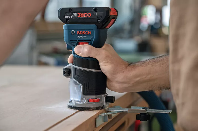 BOSCH GKF 18V-8 18v Cordless Palm Router (Tool Only- without battery and charger) -เครื่องเซาะร่องไร้สาย บ๊อช รุ่น GKF 18V-8 (ตัวเปล่า ไม่มีแบตเตอรี่ และแท่นชาร์จ)