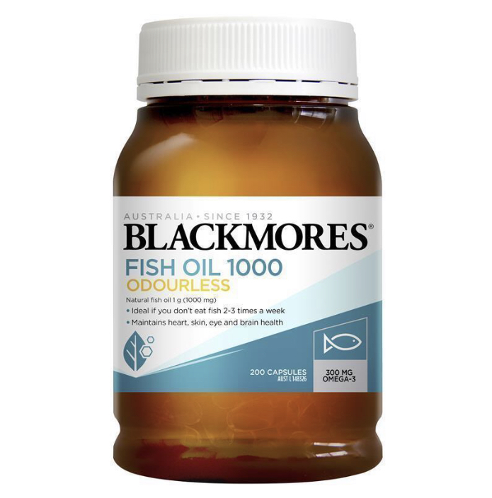 Blackmores Odourless Fish Oil 1000mg Omega-3 (200 แคปซูล)