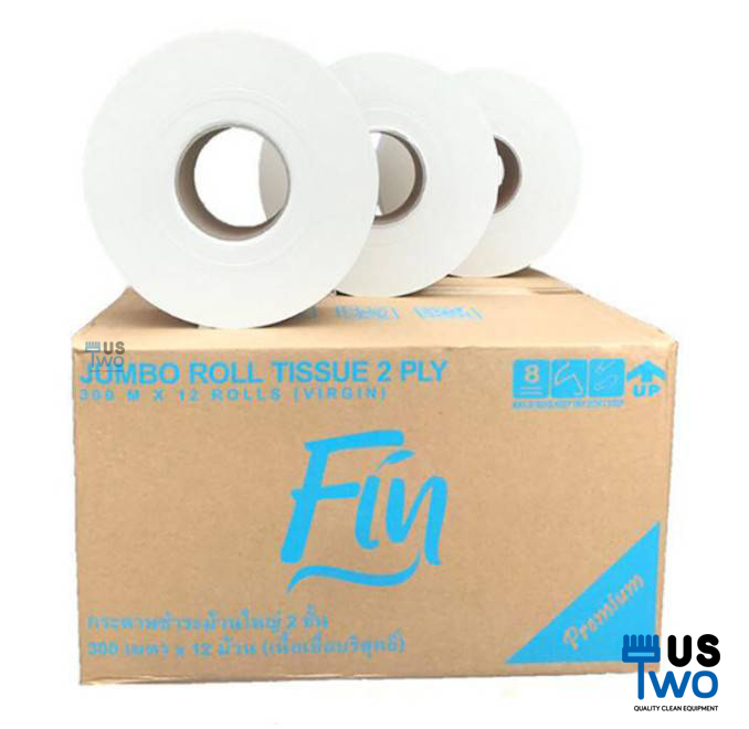 กระดาษชำระม้วนใหญ่ หนา 2 ชั้น Fin