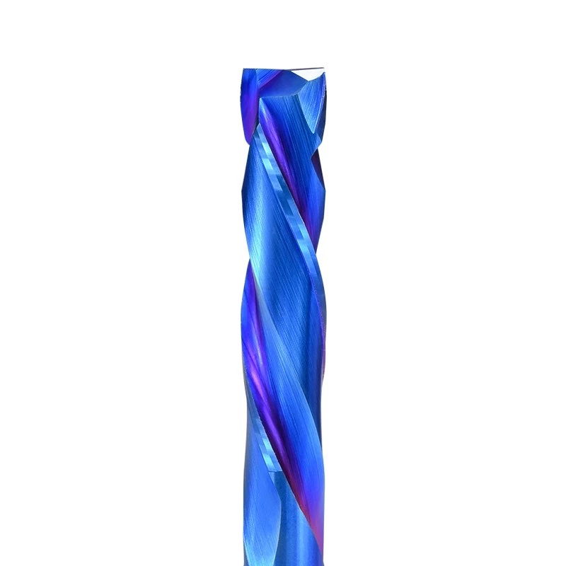 SIT TOOL SIT-UD2104- Solid Carbide Spiral Compression (Up/Down), Nano Blue Coating Spiral Bit, 1/4" shank- ดอกทริมเมอร์เกลียวคาร์ไบด์ทั้งแท่งแบบกัดขึ้นและลง เคลือบนาโนบลู แกน 1/4 นิ้ว SIT TOOL รุ่น SIT-UD2104