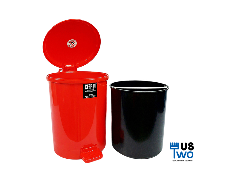 ถังขยะแบบเหยียบ ทรงกลมขนาด 35 ลิตร