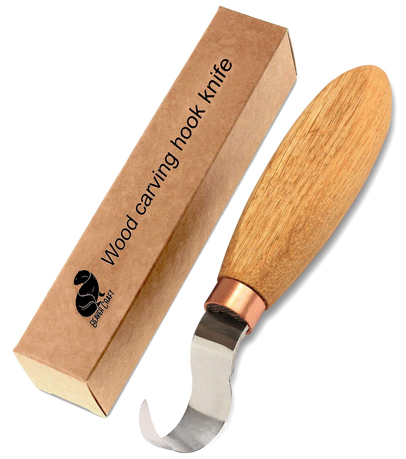 BeaverCraft Wood SK1/ SK1L Carving Hook Knife for Carving Spoons Kuksa Bowls and Cups Spoon - ชุดมีกแกะสลักขุดไม้ทำช้อนหรือถ้วยไม้ รุ่น SK1/ SK1L