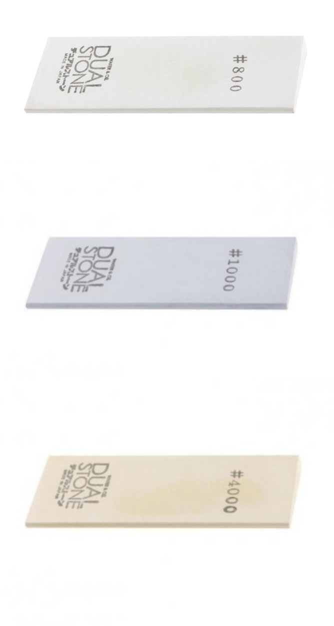 SUEHIRO: Dual Stone, 800grit 1000grit and 4000grit - หินลับคมทรงลิ่ม หรือทรงมีด ใช้ได้ทั้งลับน้ำและน้ำมัน ความละเอียด 800grit 1000grit และ 4000grit (Made in Japan)