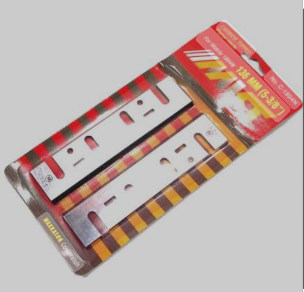 MKT C-1804N TCT 7mm or 11mm Carbide Tip Blade sets for Makita 1804N Electric Planer - ชุดใบมีดปลายคาร์ไบด์สำหรับกบไสไม้ไฟฟ้า หนา 7 หรือ 11มม. มากีต้ารุ่น C-1804N ขนาด 136มม (5-3/8 นิ้ว)