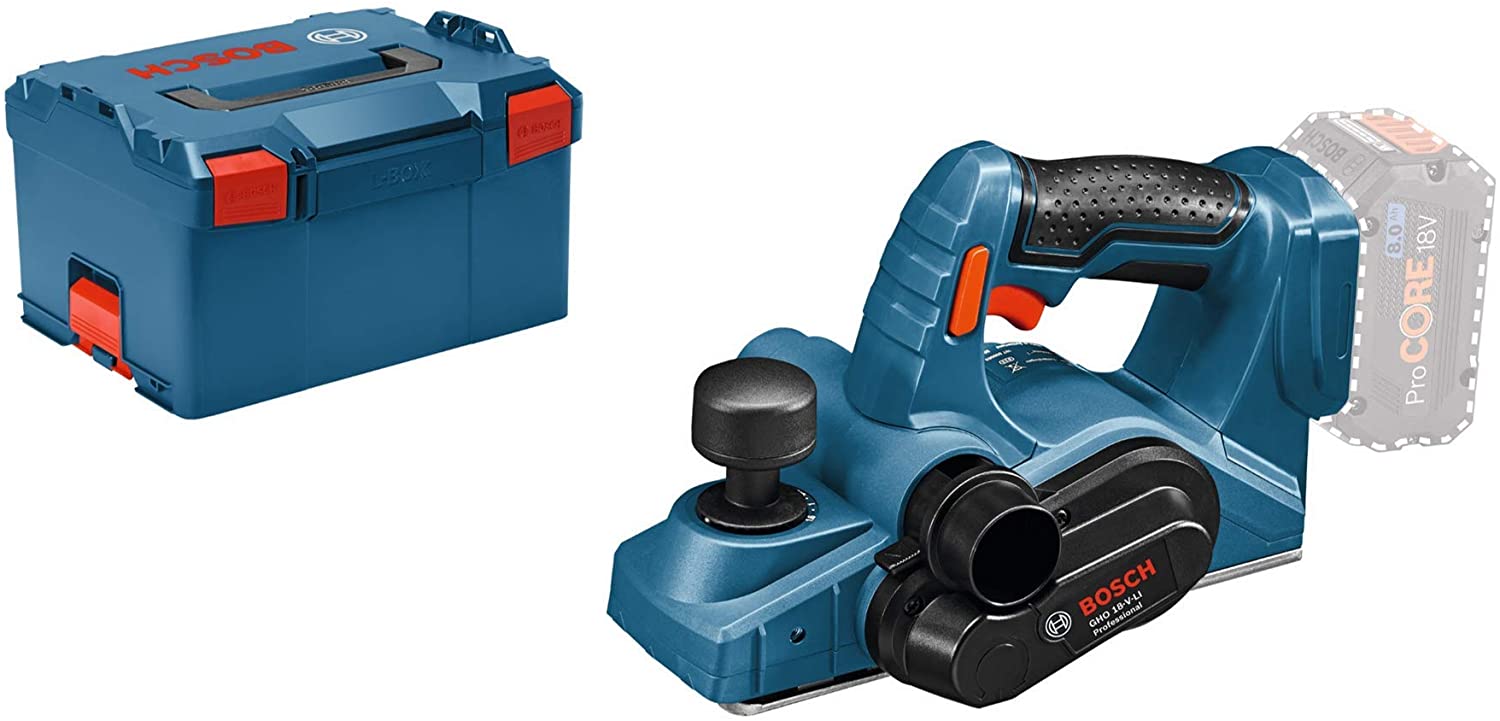 BOSCH GHO 18V-LI Cordless Wood Planer (Tool only- without battery and charger) - กบไสไม้ไร้สาย ใช้แบตเตอรี่ Li-Ion 18V BOSCH รุ่น GHO 18V-LI (ไม่มีแบตเตอรี่ ไม่มีแท่นชาร์จ) - 06015A0300