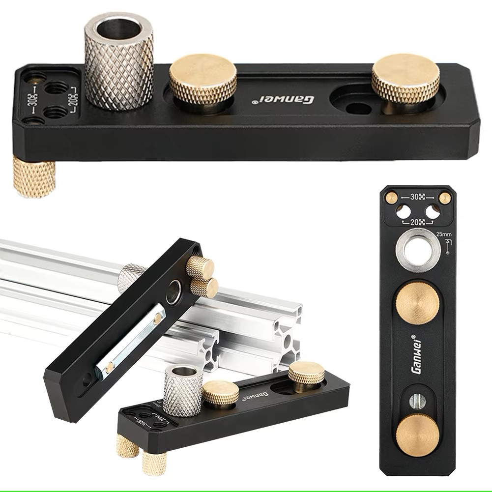 SIT TOOL Ganwei 2030 - 20/30 Series Aluminum Profile Drilling Jig Universal DIY Tool Aluminum Profile Drilling Positioning Tool for 2040 2020 3030 3060 Profiles - จิ๊กเจาะรูอลูมินัมโปรไฟล์ขนาด 20/30 มม สำหรับยึดโบล์ท